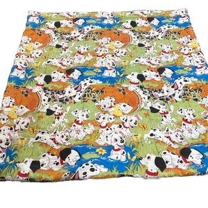 VTG Disney 101 Dalmatians Comforter 90’s RARE Reversible Blanket Dogs 76x83